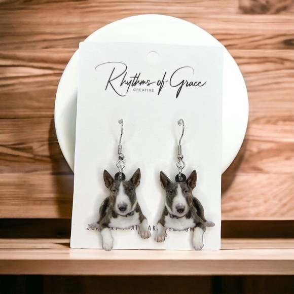 Bull Terrier Dangle Earrings: Show Off Your Pup Passion! 🐶 NWT Day Jewelry - Picture 6 of 12